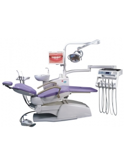 Стоматологическая установка Premier 18 Comfort, кресло, гидроблок, место врача на 4 выхода с нижней подачей инструментов, светильник, стул врача и ассистента