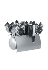 QUATTRO Tandem - двухагрегатный восьмицилиндровый безмасляный компрессор c двумя мембранными осушителями (480 л/мин)