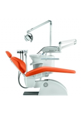 Стоматологическая установка Premier 17, кресло, гидроблок, место врача на 4 выхода с верхней подачей инструментов, светильник, стул врача и ассистента